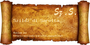 Sziládi Sarolta névjegykártya