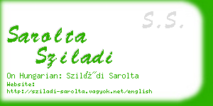 sarolta sziladi business card